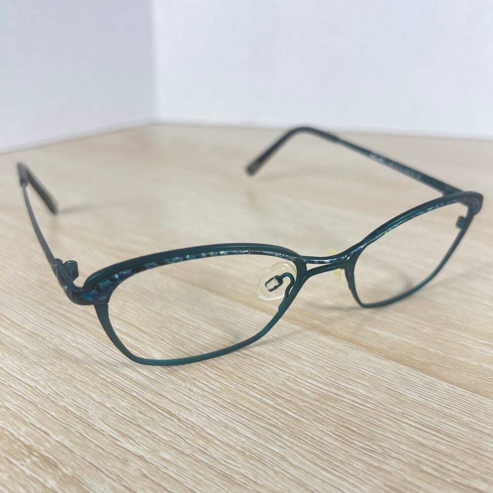 Kliik 636 M116 Eyeglasses Blue Green Frames Only Denmark 49-18-135